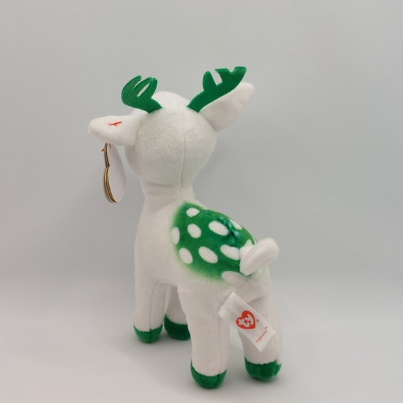 TY - Peppermint The Original Reindeer Beanie Babies NWT Plush 8"Hx6"L 2017 - Picture 4 of 6